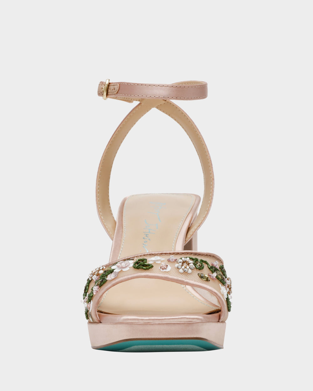 KIRRA NUDE Platform Strappy Square-Toe Block Heel