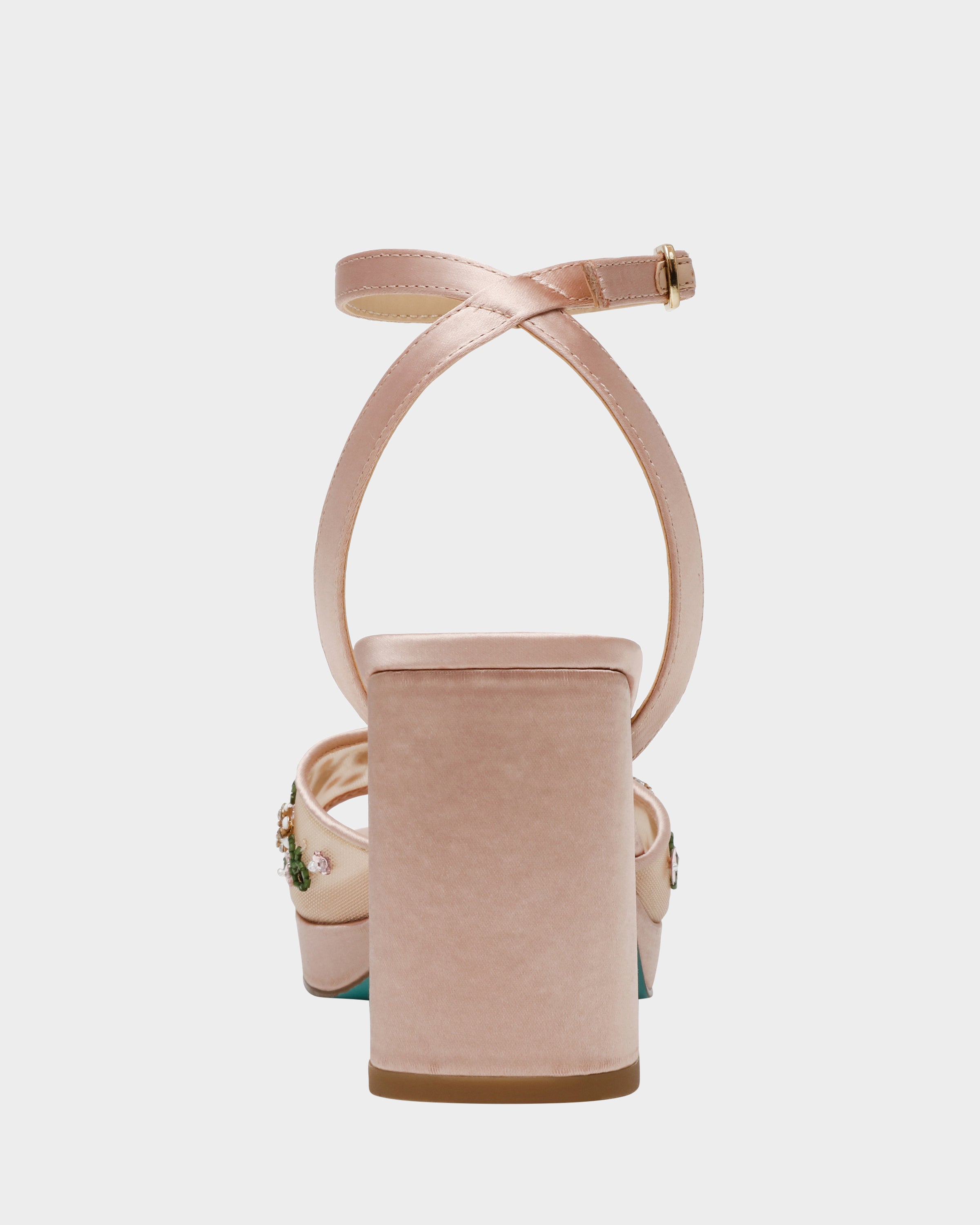 KIRRA NUDE Platform Strappy Square-Toe Block Heel