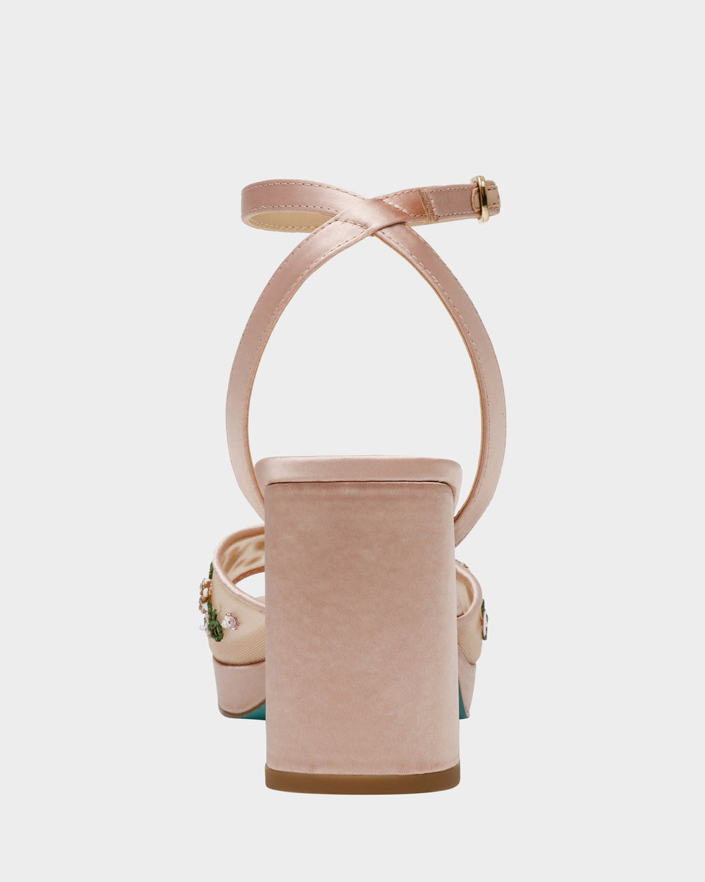 KIRRA NUDE Platform Strappy Square-Toe Block Heel