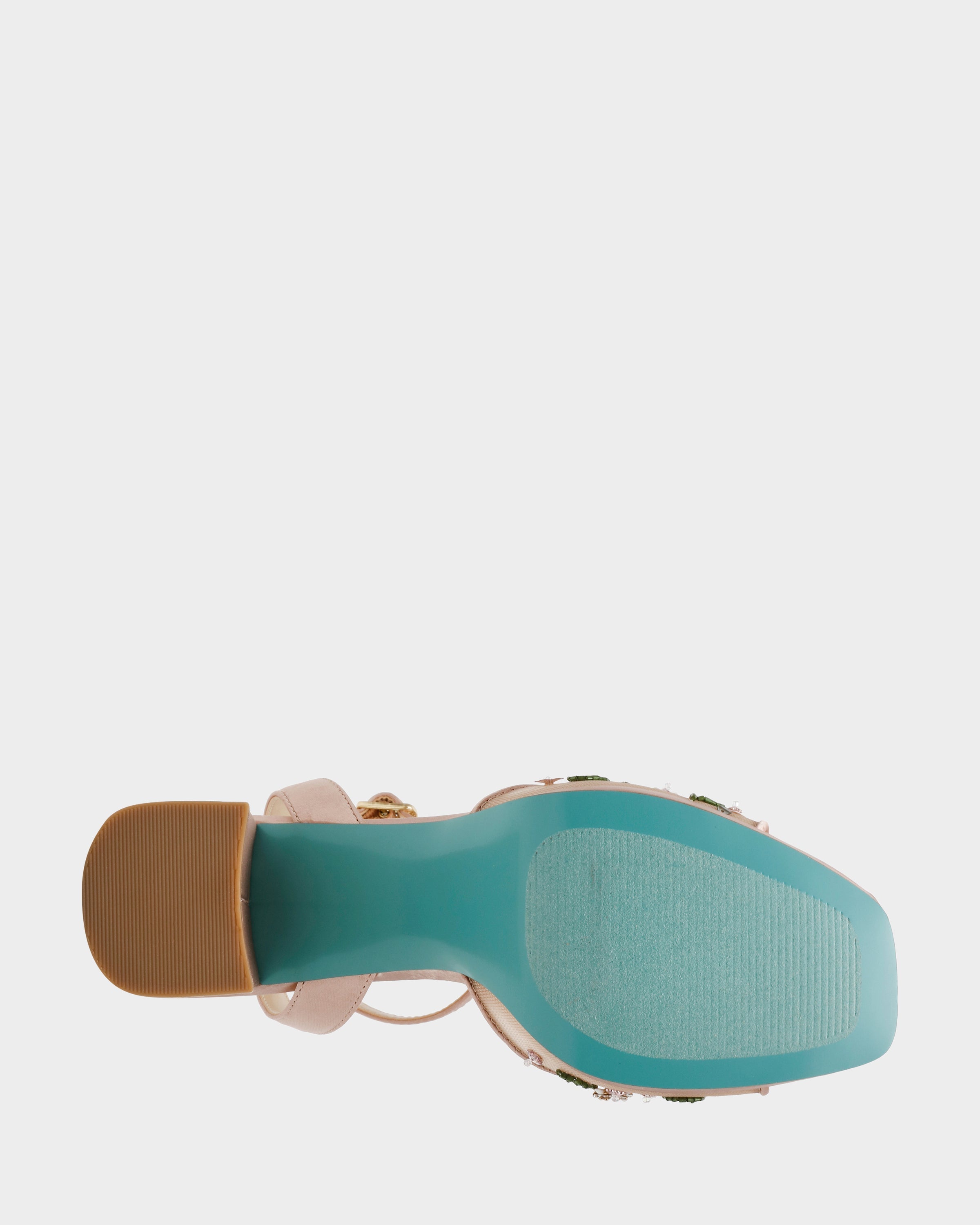 KIRRA NUDE Platform Strappy Square-Toe Block Heel