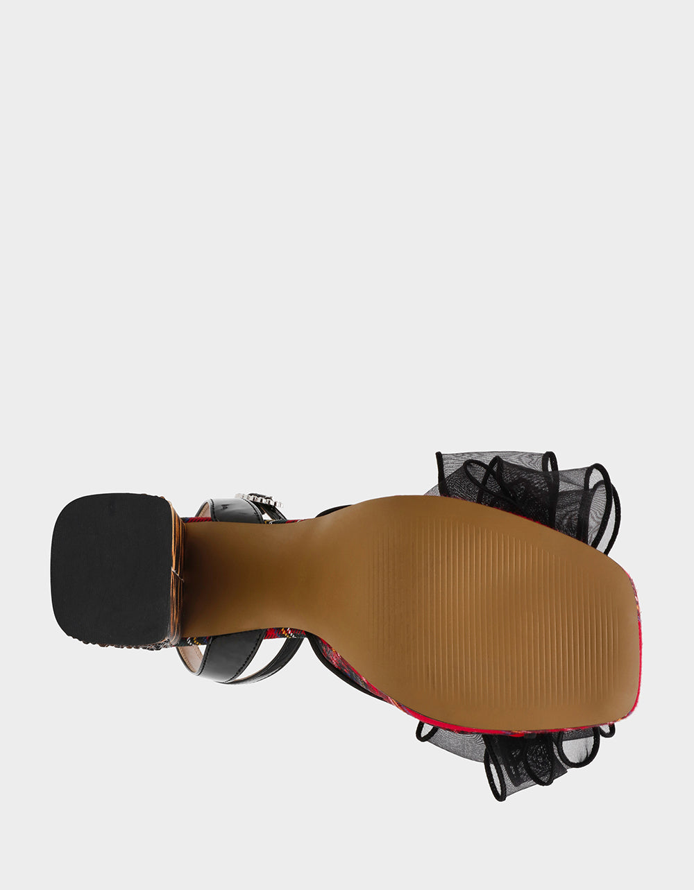 PALLOMA RED PLAID Women's Platform Block Heel