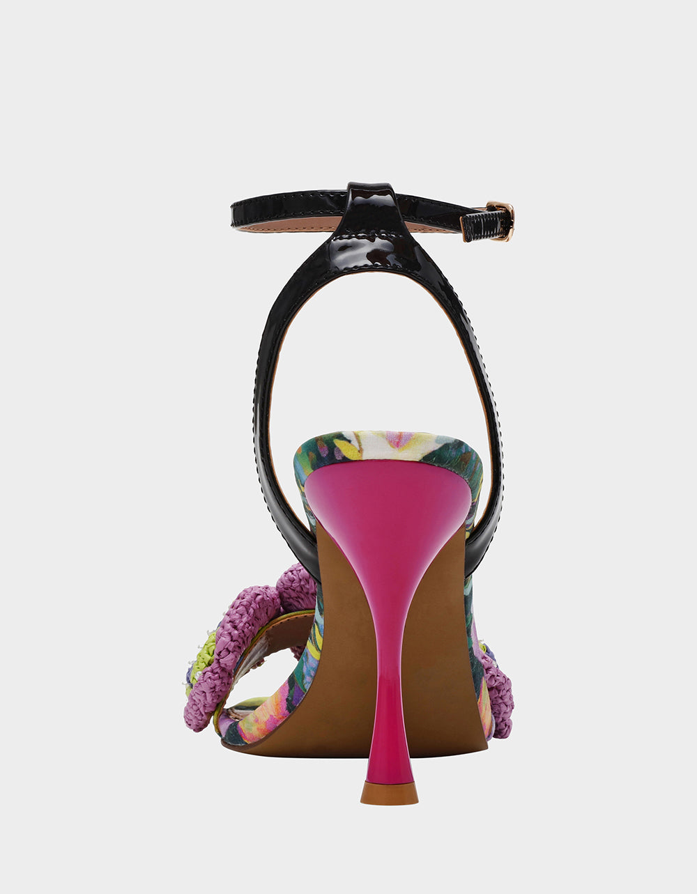 AINSLEYY BRIGHT MULTI Square-Toe Floral Heel