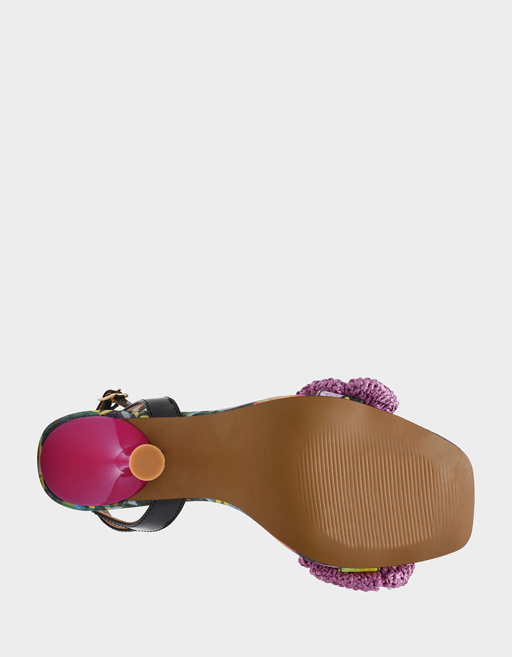 AINSLEYY BRIGHT MULTI Square-Toe Floral Heel