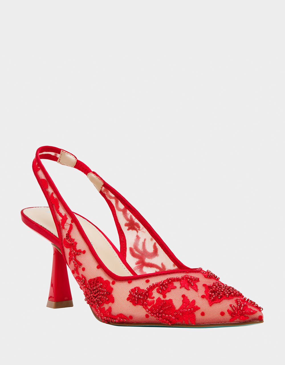 NIKKI RED Pointed Toe Slingback Heel