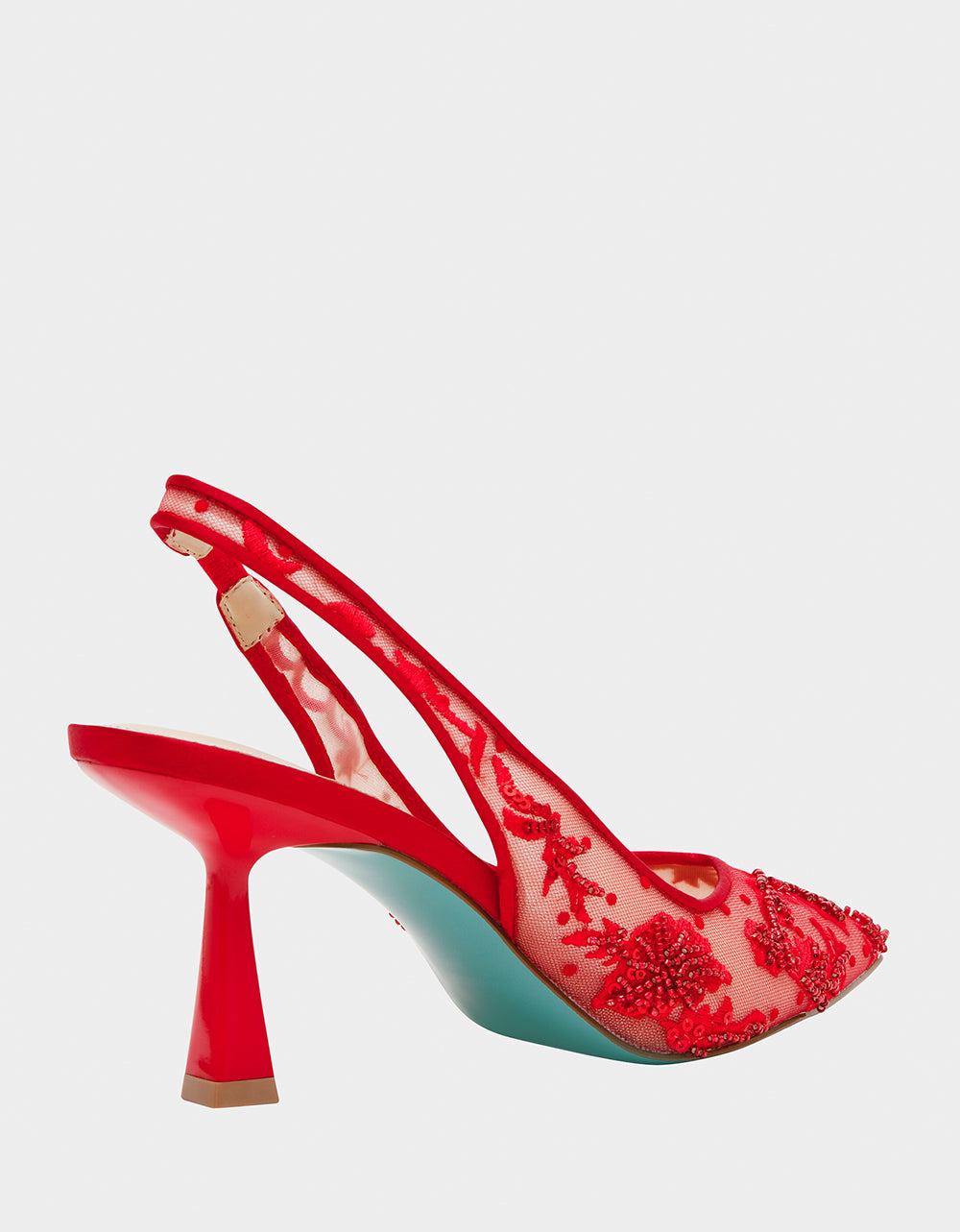 NIKKI RED Pointed Toe Slingback Heel
