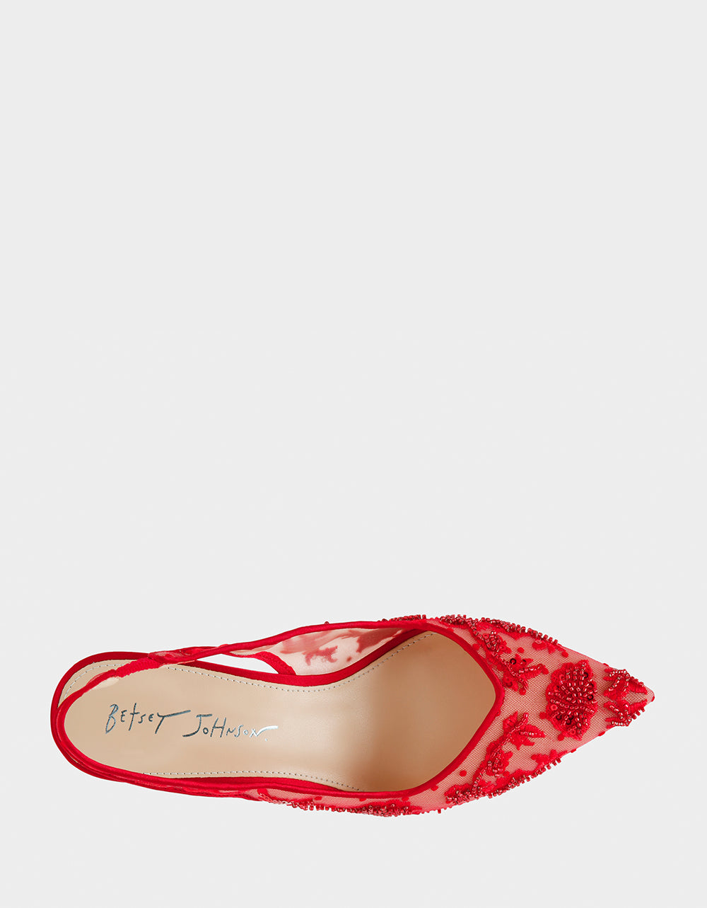 NIKKI RED Pointed Toe Slingback Heel