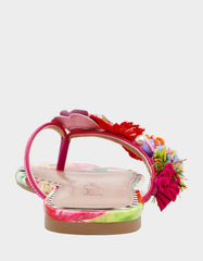 DOLORIS Bright Multi Women's Thong Strappy Flower Embellished Sandal