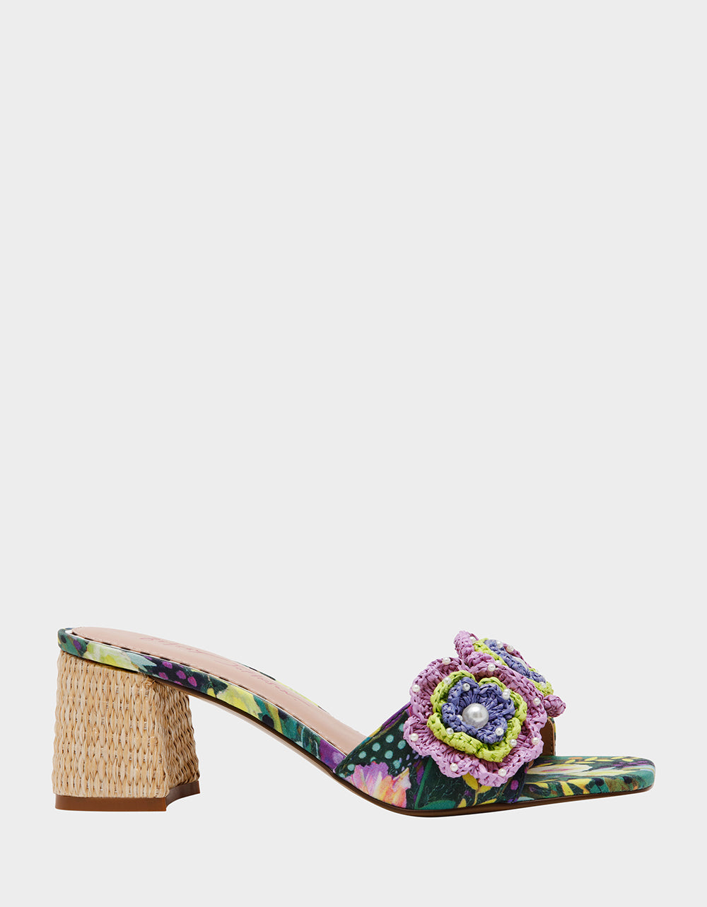 DIETRICH BRIGHT MULTI Square-Toe Mule Heel