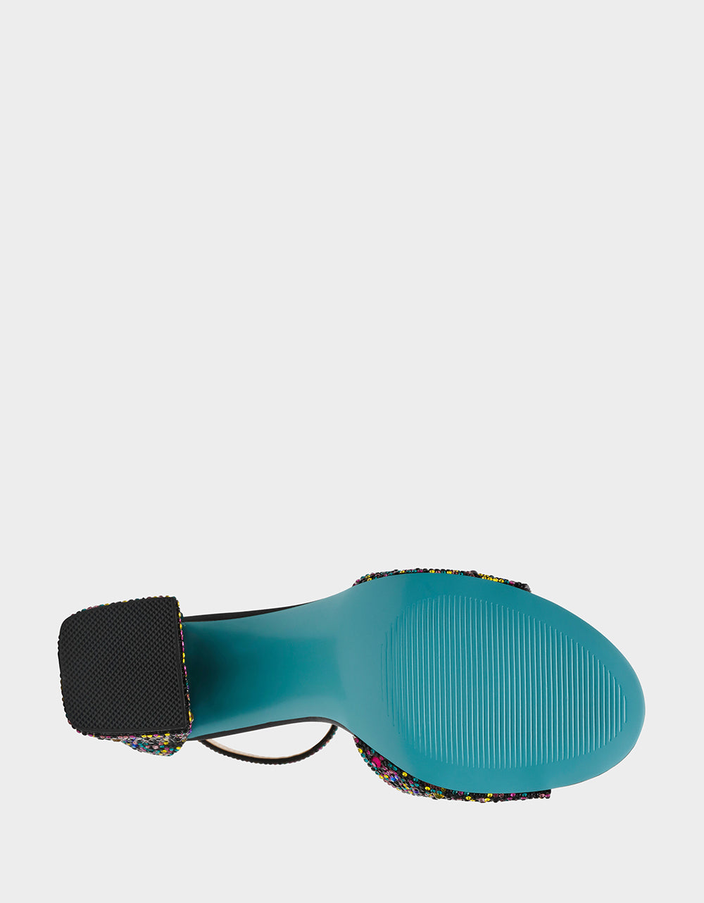 KAMI BLACK MULTI Block Heel Open Toe Women's Heel