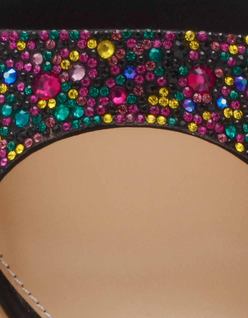 KAMI BLACK MULTI Block Heel Open Toe Women's Heel