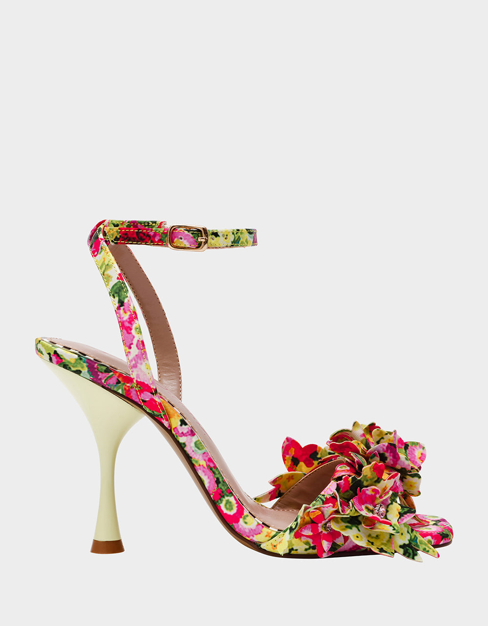 HILLEY GREEN FLORAL MULTI Women's Floral High Heel Stiletto Sandal