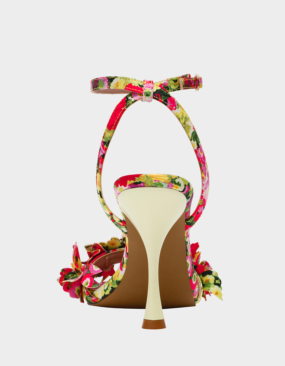 HILLEY GREEN FLORAL MULTI Women's Floral High Heel Stiletto Sandal