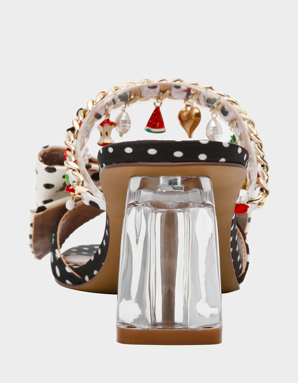 KAYLEEN Black Multi Women's Square-Toe Block Heel Mule Bow Heel