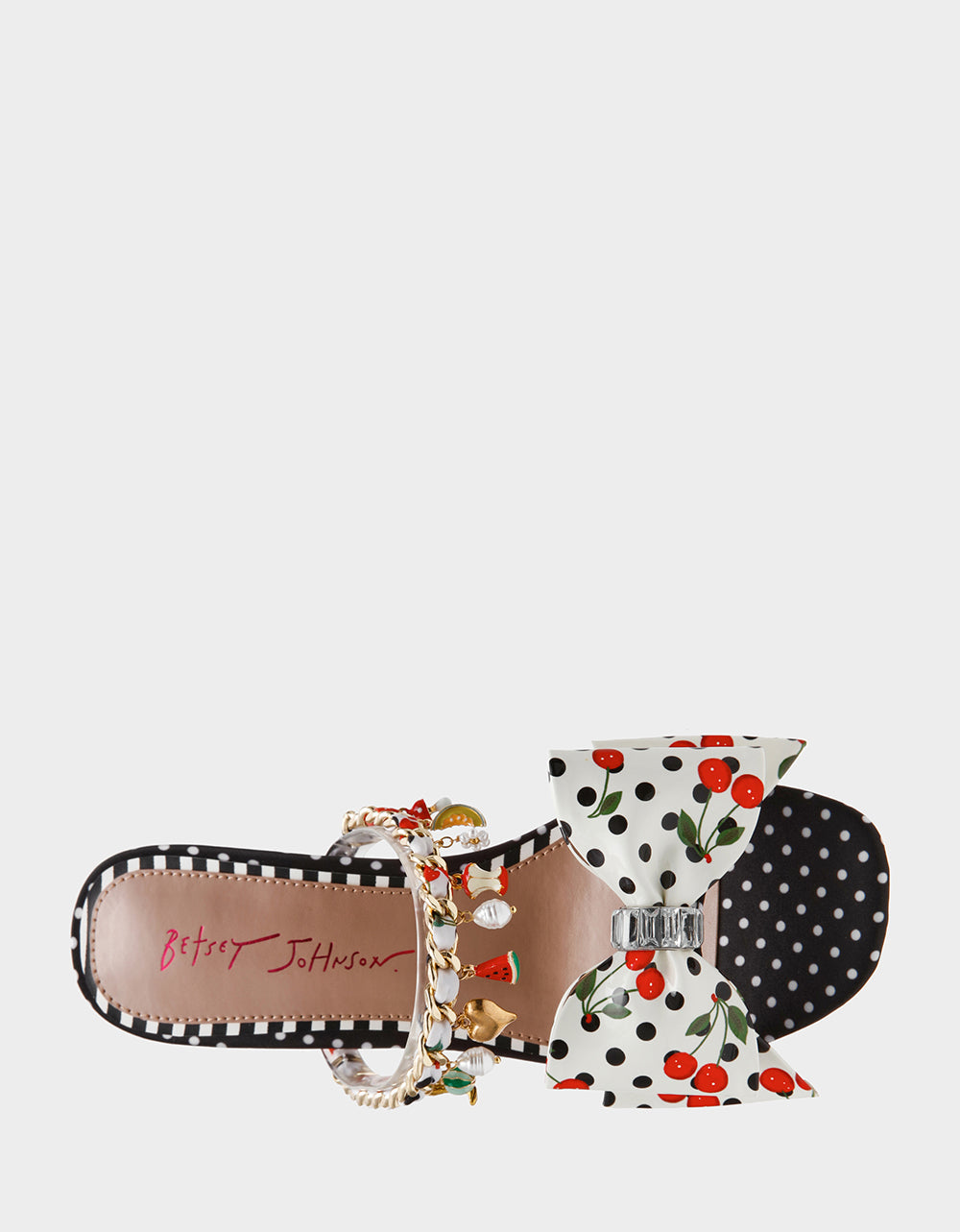 KAYLEEN Black Multi Women's Square-Toe Block Heel Mule Bow Heel