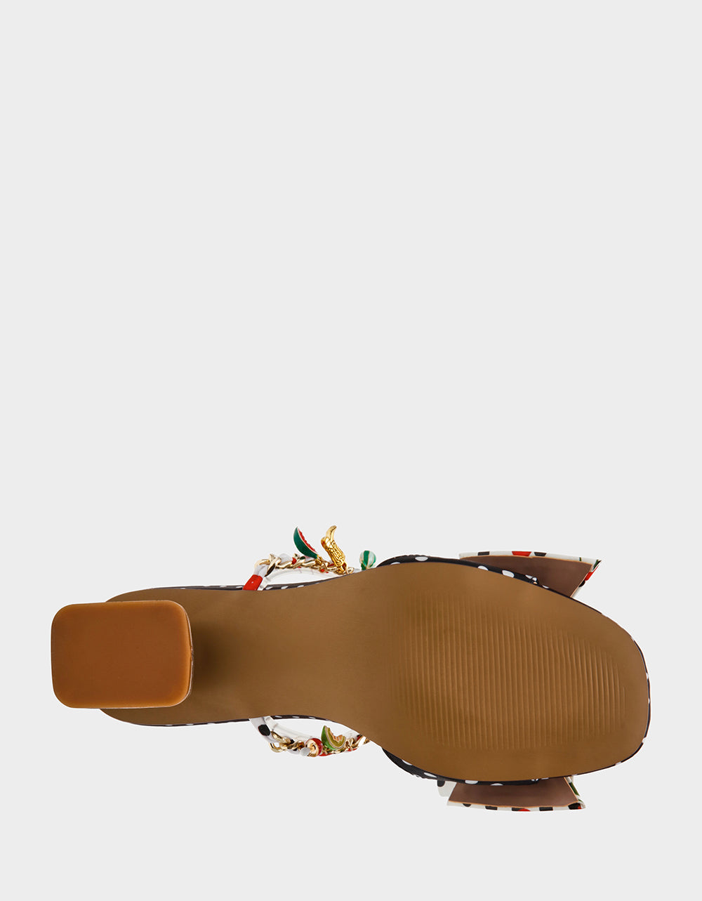 KAYLEEN Black Multi Women's Square-Toe Block Heel Mule Bow Heel