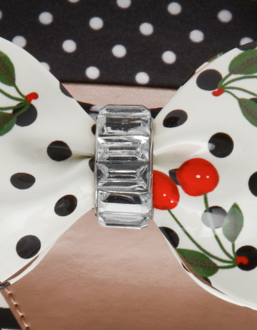 KAYLEEN Black Multi Women's Square-Toe Block Heel Mule Bow Heel