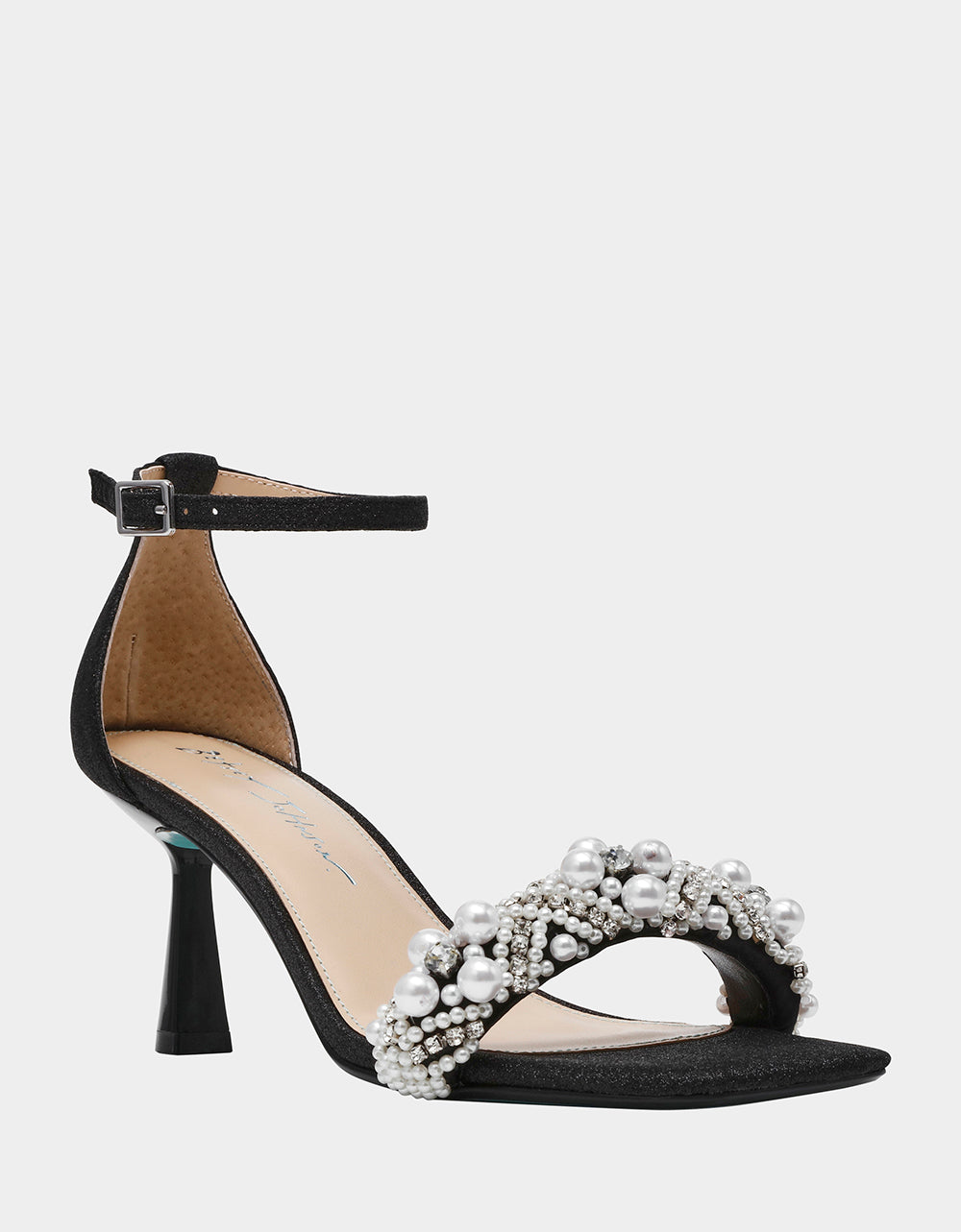 MILO BLACK Embellished Kitten Heel
