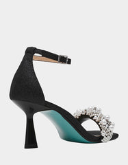 MILO BLACK Embellished Kitten Heel