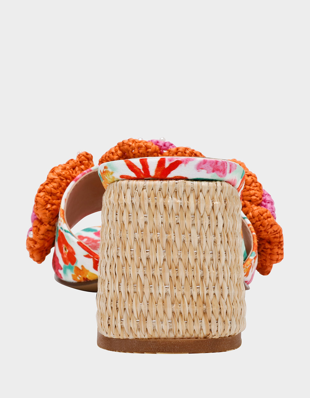 DIETRICH WHITE MULTI Square-Toe Mule Heel