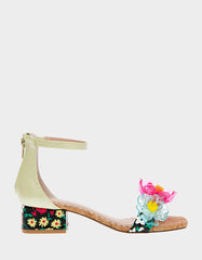 OAKLEE GREEN MULTI Floral Sandal