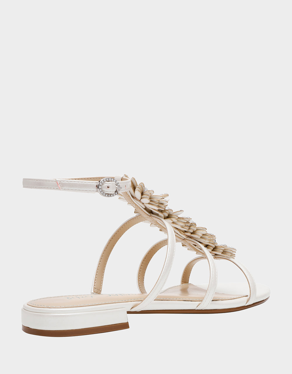 JOYCE IVORY Women's Strappy Rhinestone Embellished Sandal