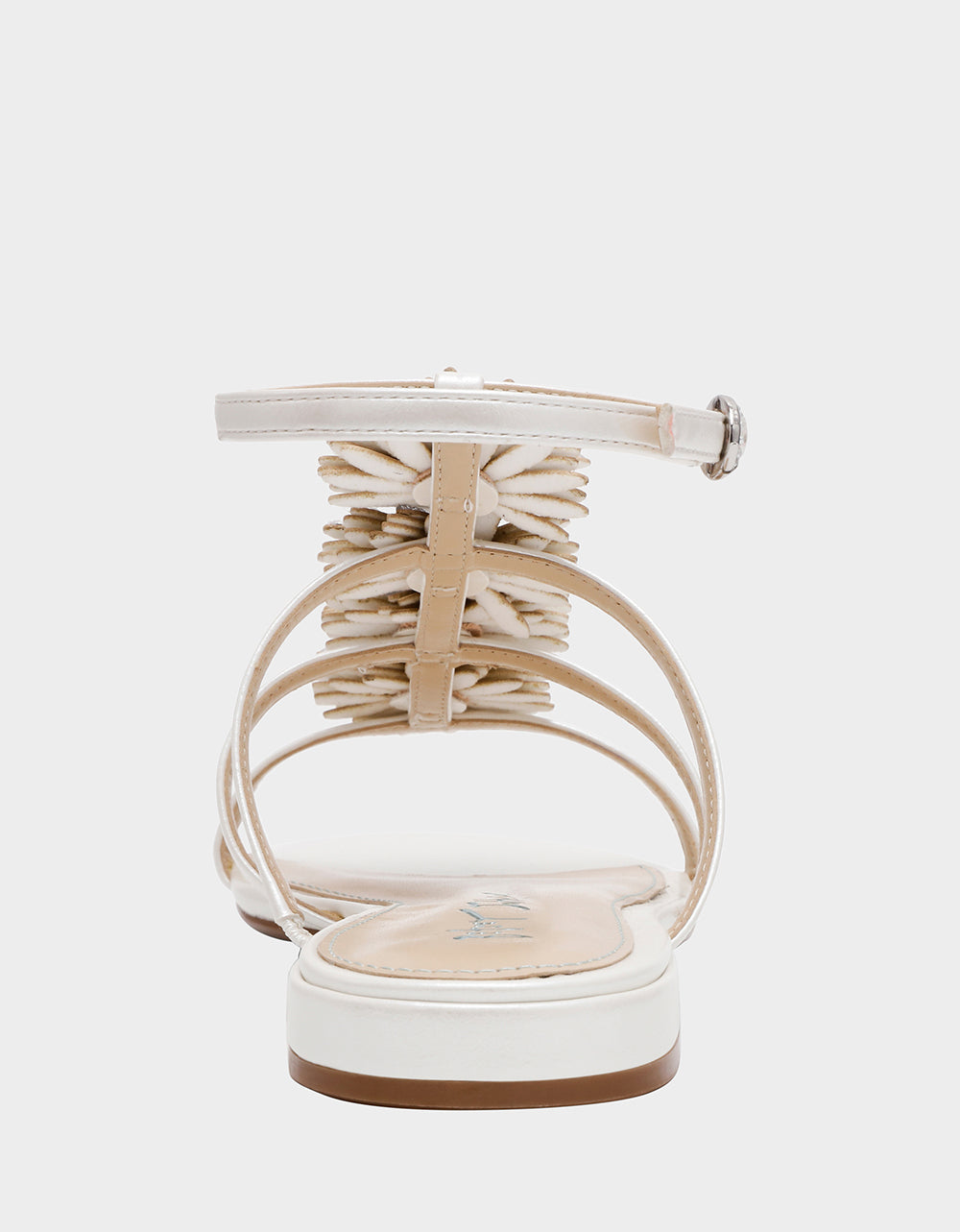 JOYCE IVORY Women's Strappy Rhinestone Embellished Sandal