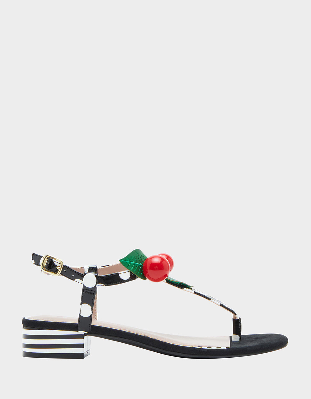 ASBURY BLACK WHITE MULTI Cherry Sandals