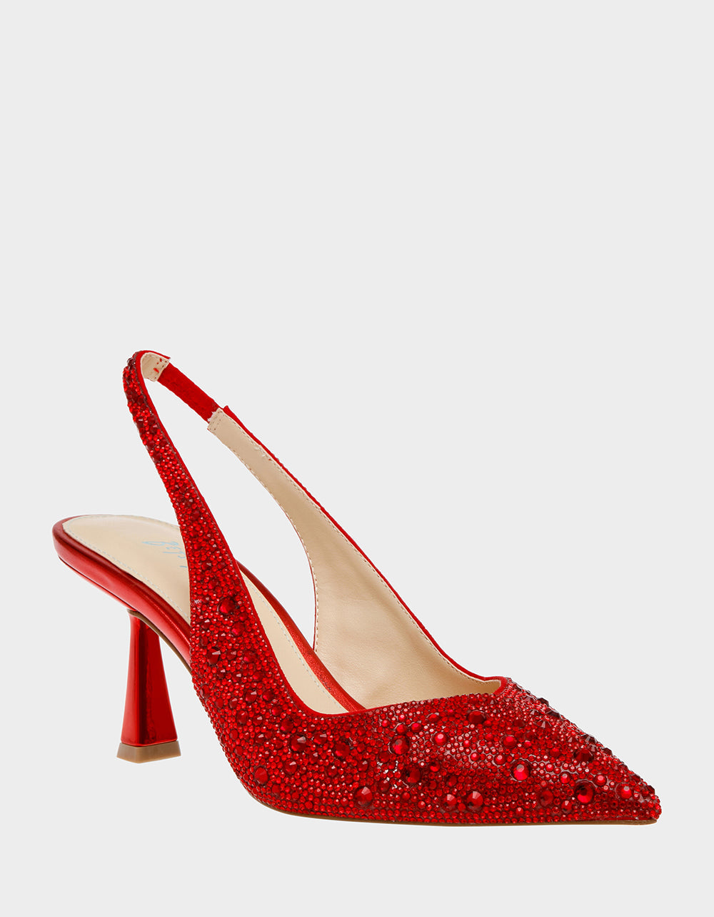 CLARK RED Slingback Kitten Heels