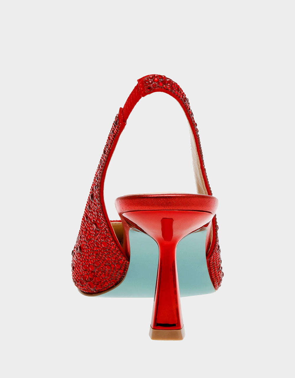 CLARK RED Slingback Kitten Heels