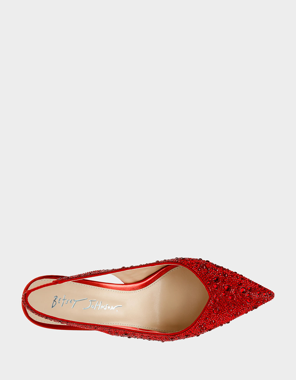 CLARK RED Slingback Kitten Heels