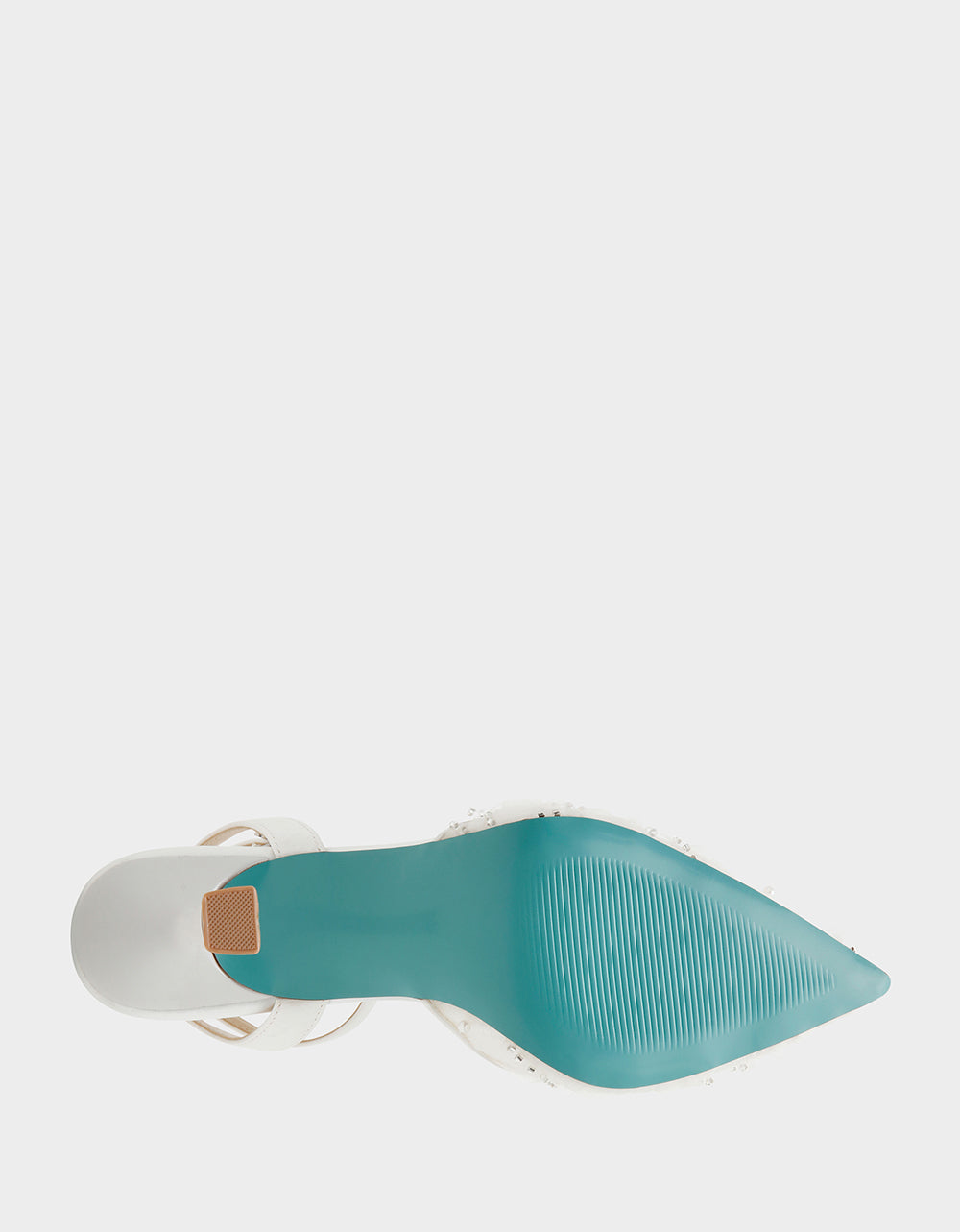 DELIA IVORY Pointed-Toe Bling Mesh Women's Heel